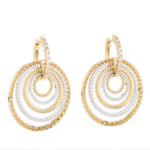 White and yellow gold earrings