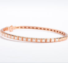  Rose gold diamond bangle bracelet