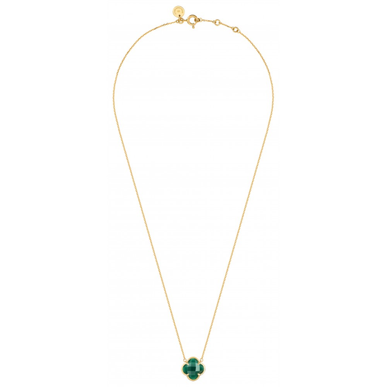 Green Agate Yellow Gold Victoria Necklace