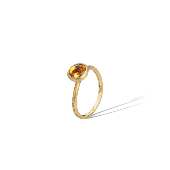 18kt Yellow gold ring with Citrine Quartz
