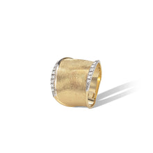  18kt yellow gold ring with diamonds