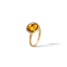  18kt Yellow gold ring with Citrine Quartz