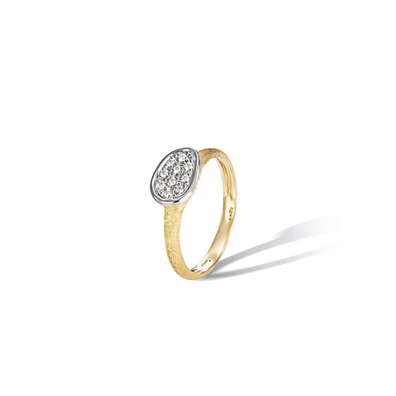 18kt yellow gold ring with diamonds