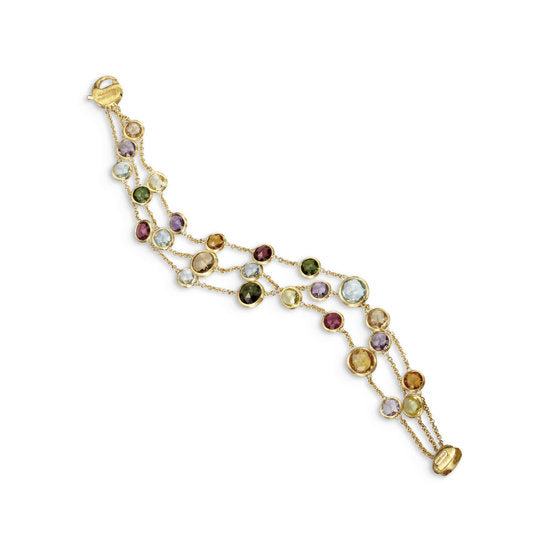18kt Yellow gold Bracelet with gemstones
