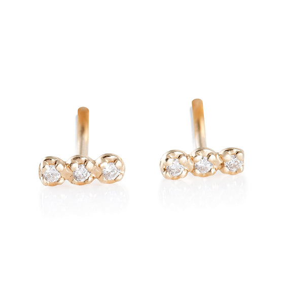 Gold & Diamond Strip earrings
