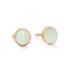 Ever pink mother-of-pearl disc studs