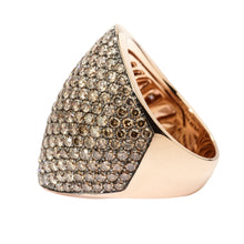  Bague pour femme en or rose pavée de diamants bruns. Bague Michaud 1036986