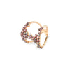 Bague pour femme en or rose, diamants  blancs et spinelles de couleurs. Bague Vivid Dinos Karalis DA00500-002-01