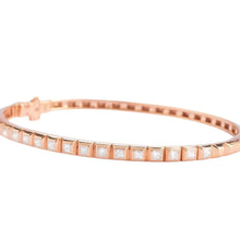  Bracelet pour femme en or rose et diamants blancs avec un motif géométrique. Bracelet Michaud 143782