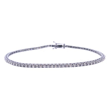  Bracelet tennis pour homme et femme en or blanc et diamants champagne. Bracelet Tennis Michaud 1046941
