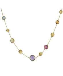 18kt Yellow gold necklace with gemstones