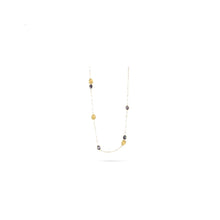  18kt yellow gold long necklace with black mother of pearl