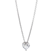  Collier pour femme en or blanc avec un pendentif en diamants blancs motif coeur. Collier Michaud 1035043