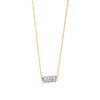 Collier pour femme en or rose et pendentif diamants blancs. Collier Straw Ginette NY STD