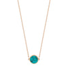 Ever mini turquoise disc necklace