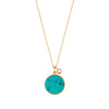 Collier EVER disque turquoise