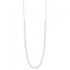 Rose gold necklace cultured pearls