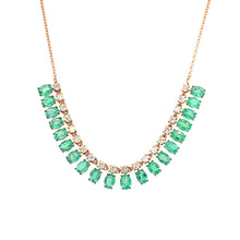  Emeralds and diamonds necklace