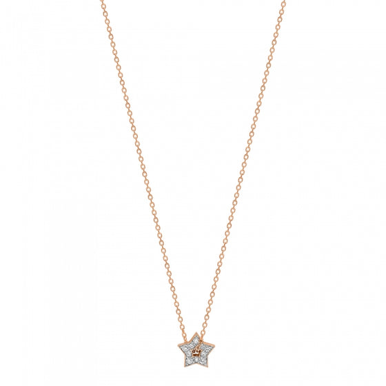 Mini diamond MILKY WAY open star necklace