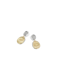  18kt yellow gold triple earring with diamonds
