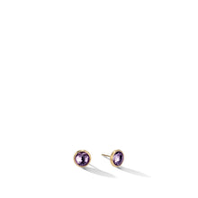  18kt yellow gold stud earring with Amethyst