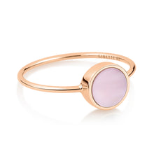  Mini Ever pink mother-of-pearl disc ring