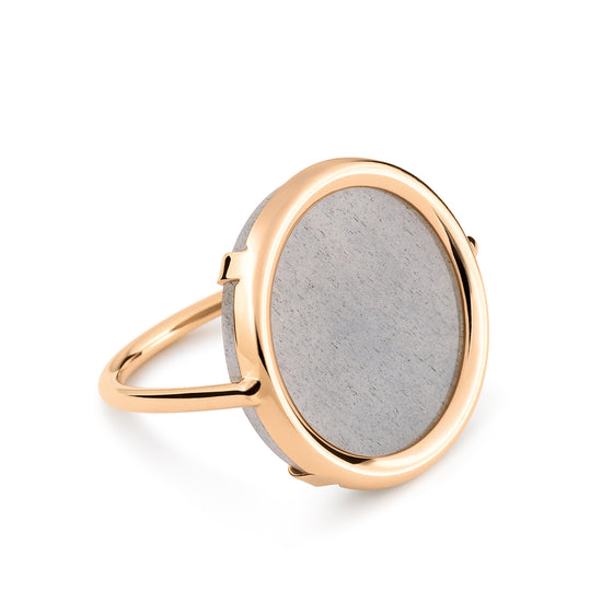Ever moonstone disc ring