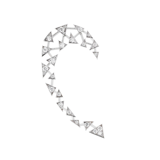 Parure d'oreille pour femme en or blanc et diamants. Earcuff Capture Me Akillis ECA0002-OG