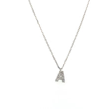  Collier or blanc Lettre A